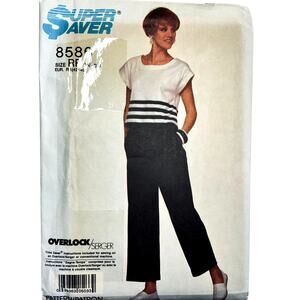 Simplicity 8586 Super Saver Sewing Pattern Misses' Pants Top Size 14-20 Uncut